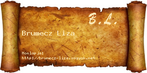 Brumecz Liza névjegykártya